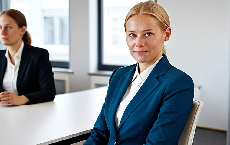 소비자중심 경영으로 변화한 비즈니스 사례 - Businesswoman in Modern Office**

"A professional businesswoman in a modest business suit, sitting a...