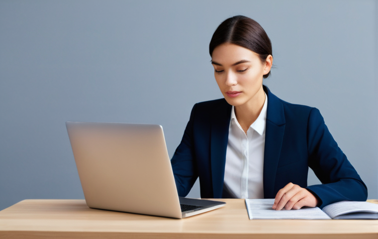 소비자 보호를 위한 효과적인 상담 기술 - **Prompt Title: Navigating the Digital Consumer Labyrinth**
    **Image Prompt:** A confident young ...