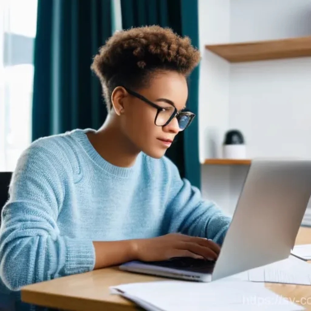 소비자 불만 처리 방법론 심층 분석 - **Prompt:** A young adult, casually dressed in clean, modern attire (jeans, sweater), sits at a well...