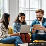 소비자 보호 관련 법률 사례 - **Prompt:** A young, diverse group of people, all in their early twenties, are engaged in online sho...