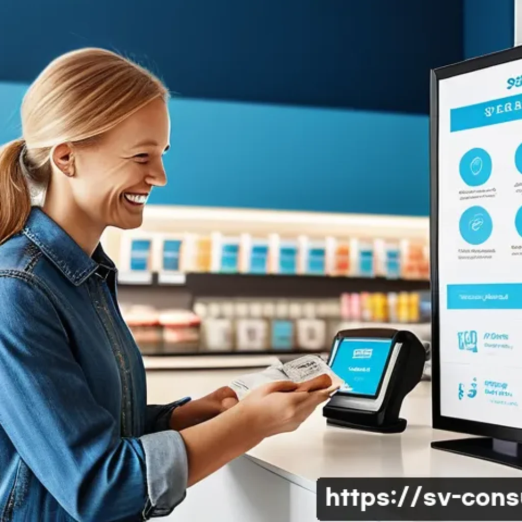 소비자 보호법 적용 사례 분석 - A detailed illustration of a Swedish consumer returning a defective electronic product in a modern r...
