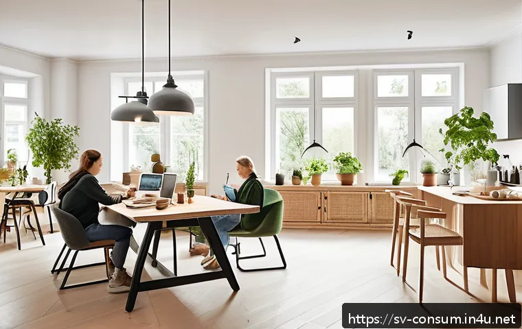 소비자전문기술사와 법률 전문가의 협력 - A modern digital marketplace scene set in Sweden, featuring a diverse group of adult consumers using...